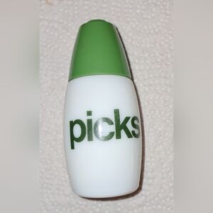 TOOTHPICK DISPENSER MILKGLASS base, green cap